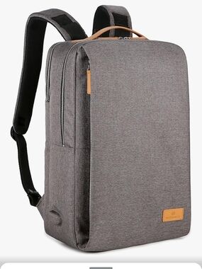 Gray Men's Backpack with Tan Accents - Everyday Carry